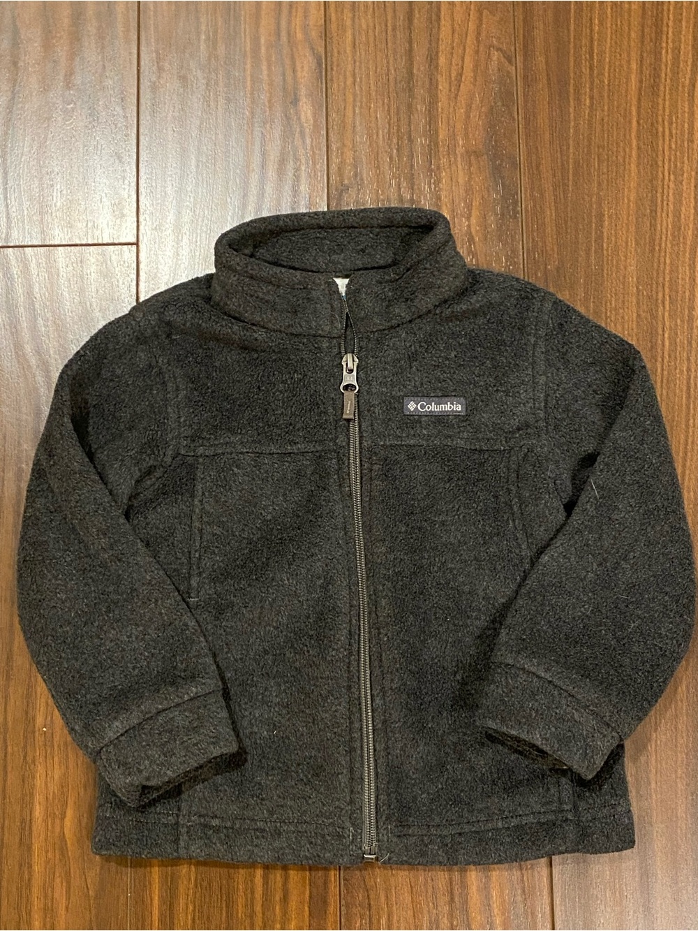 Columbia Charcoal Fleece Zip Front Jacket 3T Black Gray